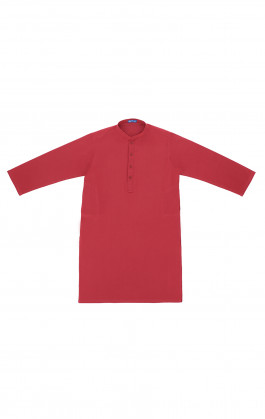Red Handloom Boys Kurta