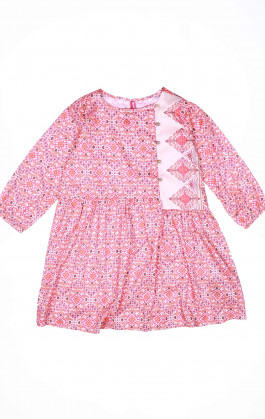 Red Beige Girls Kurti