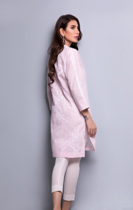 Light Pink Lawn Printed Kurti